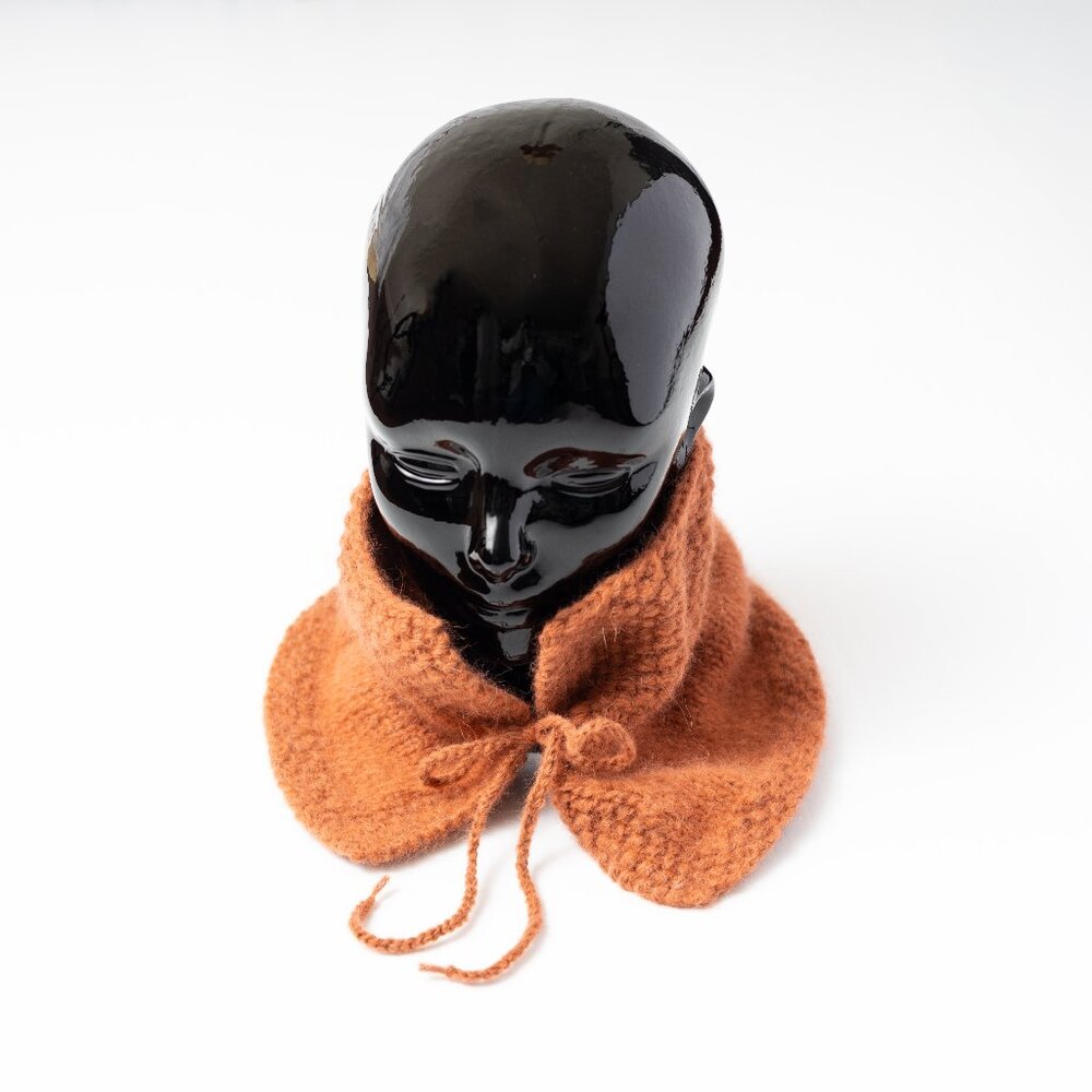 Terracotta Rose Knit Capelet Cowl
